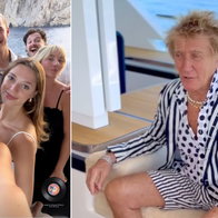 Sir Rod Stewart has swapped the concert stage for the sparkling waters of the Mediterranean, with the rock icon and his family enjoying a summer escape in Mallorca aboard a luxury superyacht.