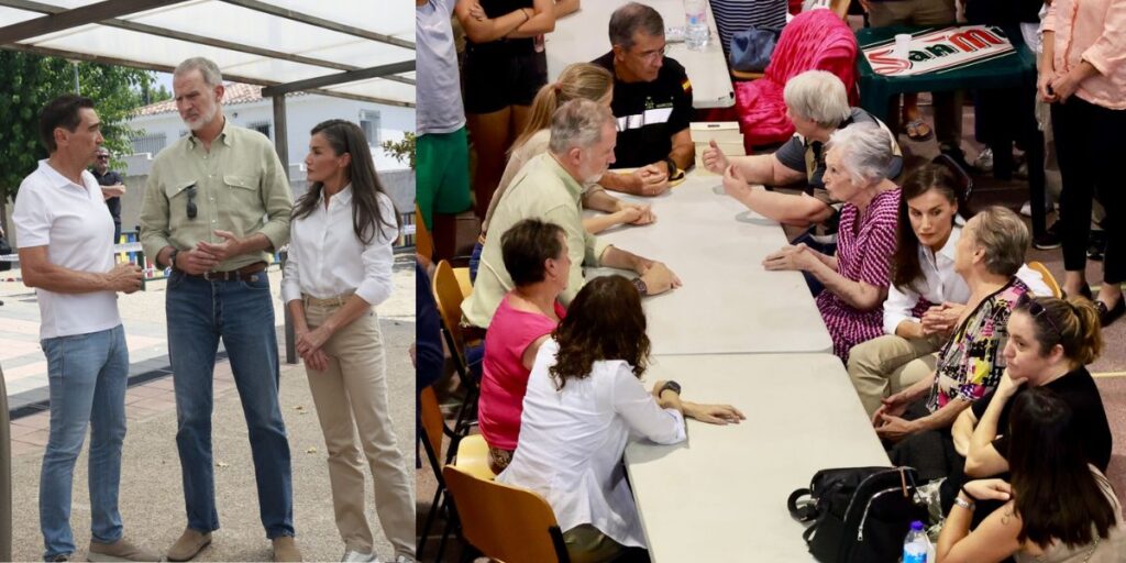 King Felipe and Queen Letizia comfort wildfire evacuees as Spain battles blaze