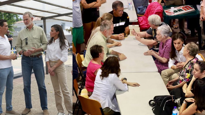 King and Queen meet wildfire evacuees