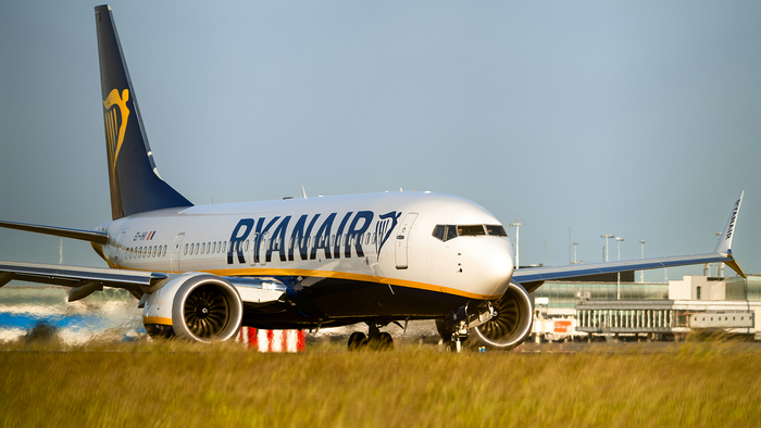 Ryanair plane on runway