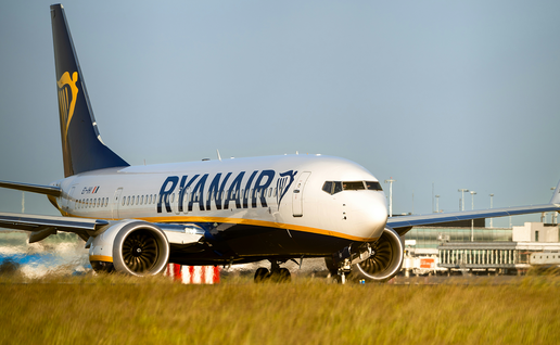 Ryanair plane on runway