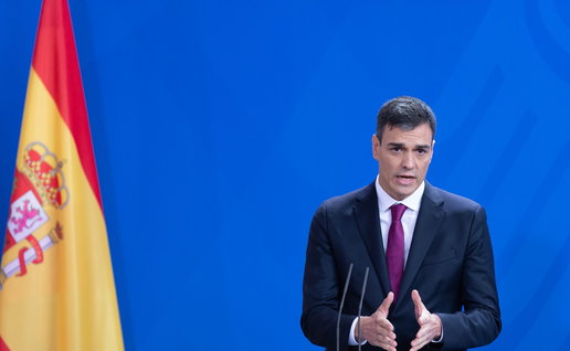 Spanish Prime Minister Pedro Sánchez presents the government's new migration and integration plan in Madrid.