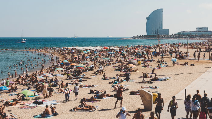 Beach in Barcelona.
