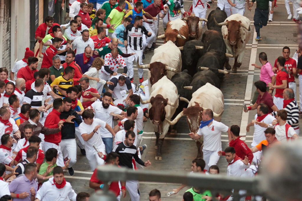 British pensioner injured running with the bulls in Pamplona at the age of 86