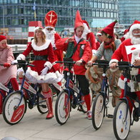 Santas meet in Denmark. . . in July!
