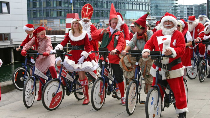 Santas meet in Denmark. . . in July!