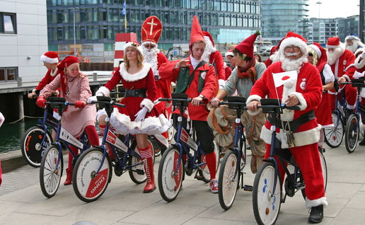Santas meet in Denmark. . . in July!