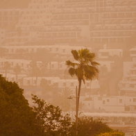 Calima, Saharan dust blows towards Spain.