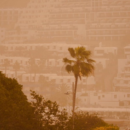 Calima, Saharan dust blows towards Spain.