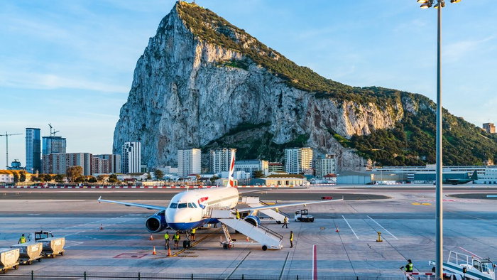 Gibraltar and BA plane