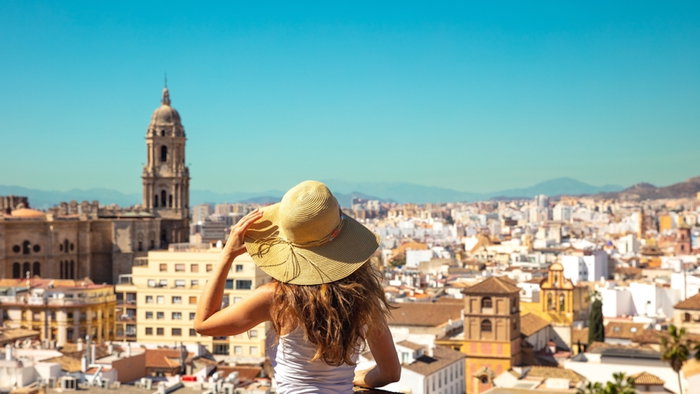 Panoramic view of Malaga city