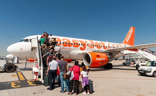 Easyjet flight boarding