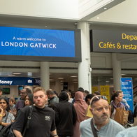 Departures in Gatwick Airport.