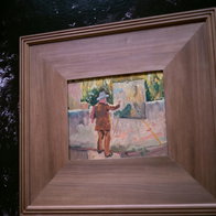 A Sorolla painting in a frame