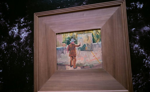 A Sorolla painting in a frame