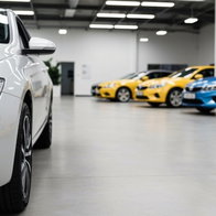 Second-car showroom.