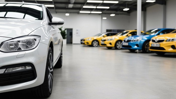 Second-car showroom.