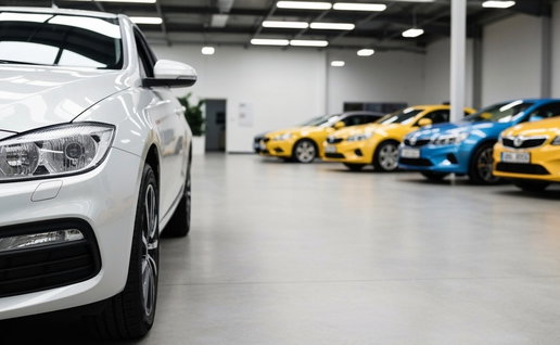 Second-car showroom.