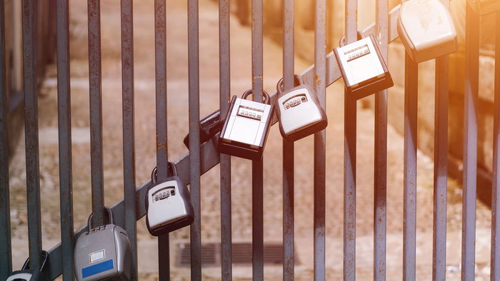 Key boxes for AirBnB-style tourist rentals