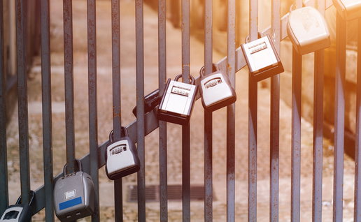 Key boxes for AirBnB-style tourist rentals