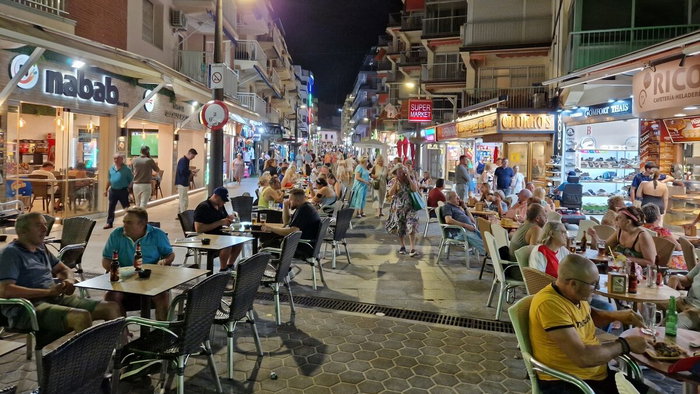 Night bar terrace Benidorm
