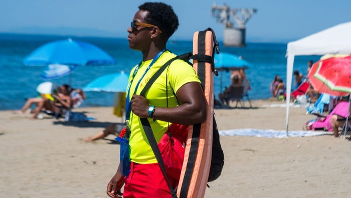 Marbella lifeguard on patrol.