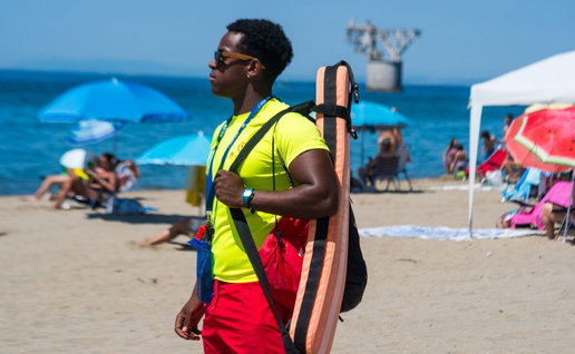 Marbella lifeguard on patrol.