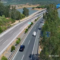 DGT speed camera monitoring traffic on the A-381 motorway in Cádiz, Andalucía.