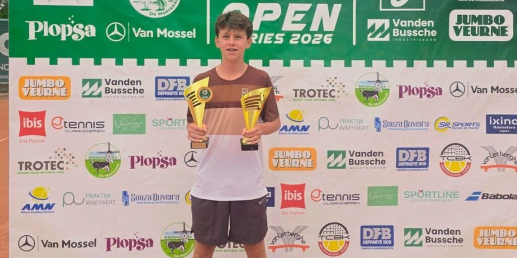 Young Jávea star claims brilliant Belgian double on European tennis circuit
