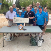 Benijofar petanca club raises €420 for Royal British Legion through handmade ball holders.