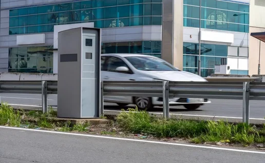 Hidden speed cameras en route.