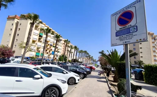 Blue zone parking made free in Torrox.