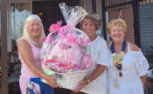 Liz, Julie and president Sandra.