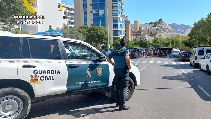 Guardia Civil on patrol in Benidorm.