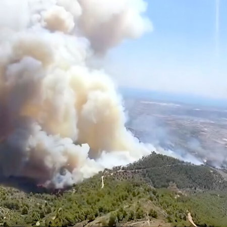 Wildfire near Valencia.