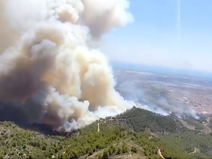 Wildfire near Valencia.