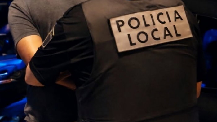 Tourist being arrested in Benidorm