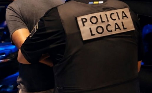 Tourist being arrested in Benidorm
