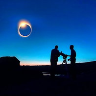 Viewing a once in a lifetime full eclipse in the countryside.