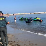 Jet Skiers stopped by police in Almuñecar.