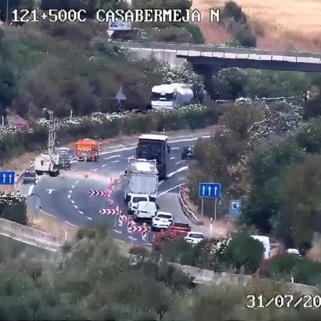 Sinkhole works causing major jams on road from Malaga to Cordoba.