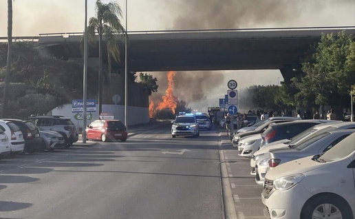 Blaze near El Ingenio.