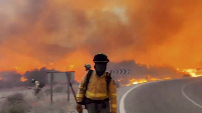 Wildfires in Almeria Province.