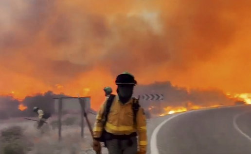 Wildfires in Almeria Province.