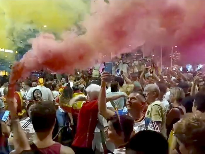 World Cup Street celebrations in Benalmadena.