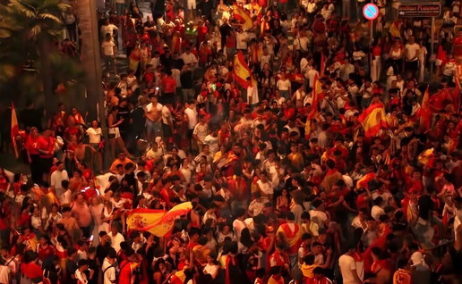 After-match celebrations in Alhaurin el Grande.