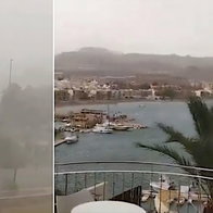 Images captured of severe, sudden summer storms in Murcia region.