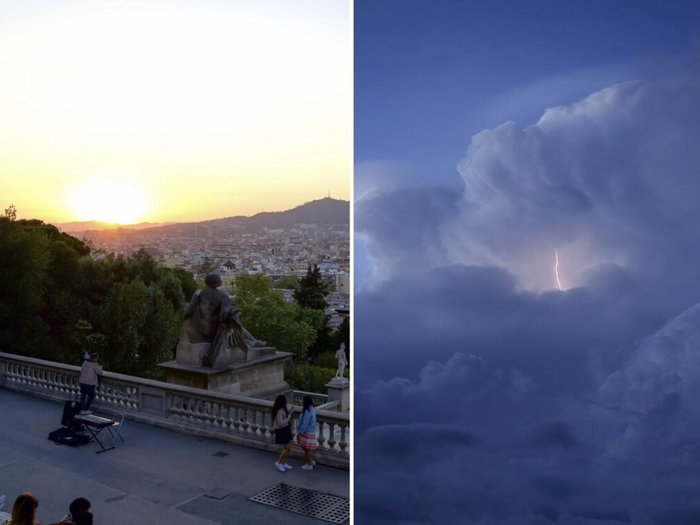 Weekend of heatwave and hailstones.