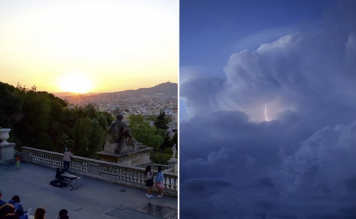 Weekend of heatwave and hailstones.