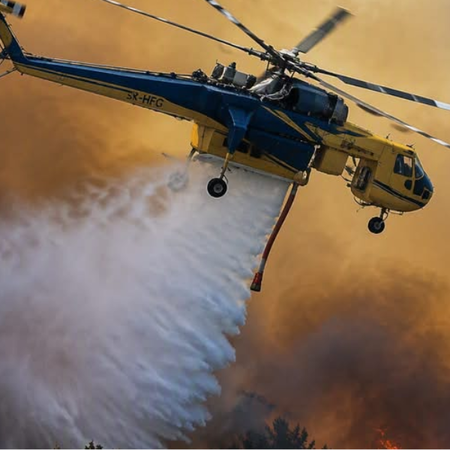 Wildfire broke out tnear Drapeti, Crete